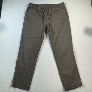 Men's LL Bean BeanFlex Brown Canvas Pants, Straight Leg
